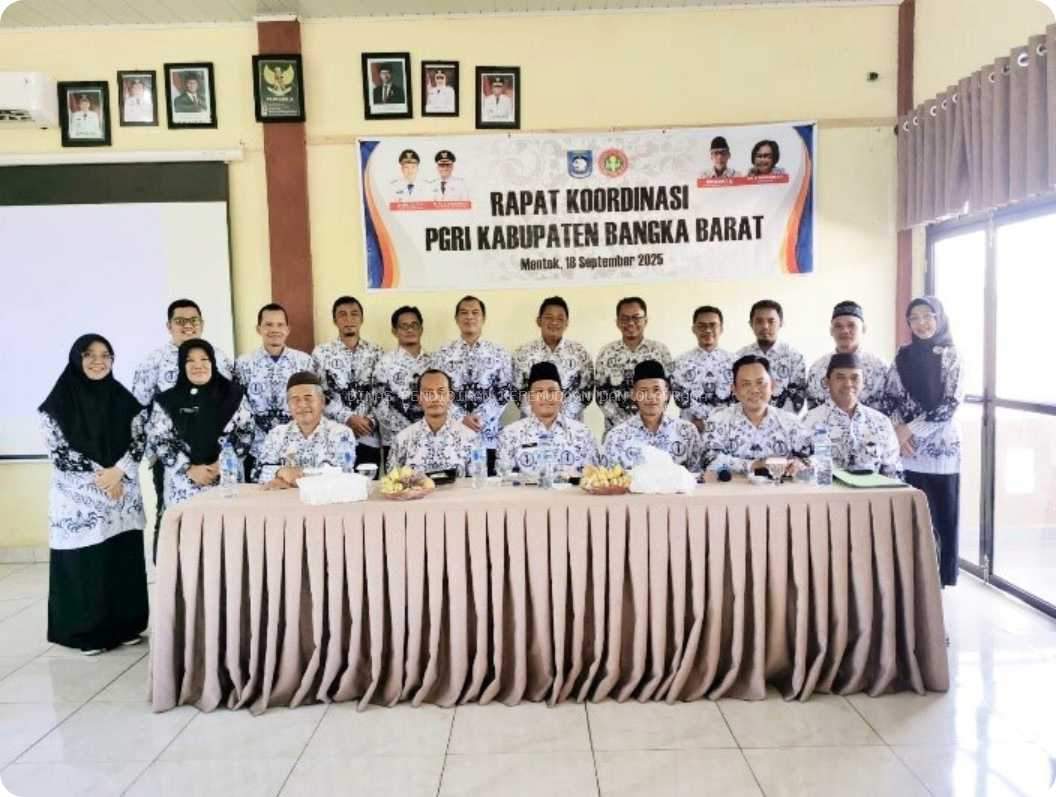 Kabid GTK Mewakili PLT Kepala Dinas Dikpora Bangka Barat Hadiri Rapat Koordinasi PGRI