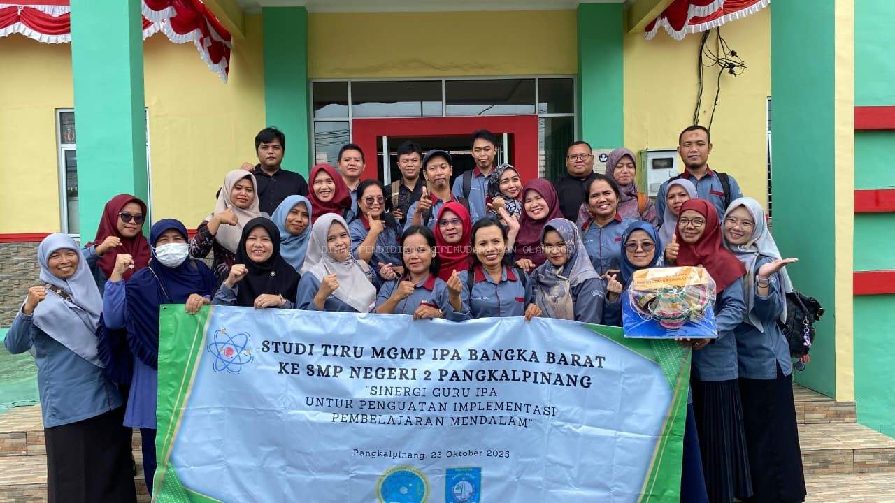 MGMP IPA Kabupaten Bangka Barat Laksanakan Studi Tiru ke SMP Negeri 2 Pangkalpinang
